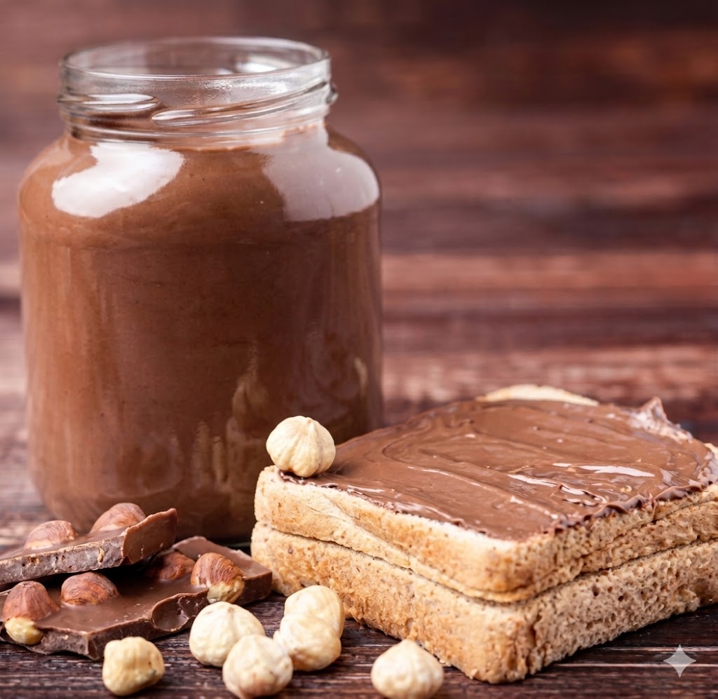 Homemade creamy chocolate spread