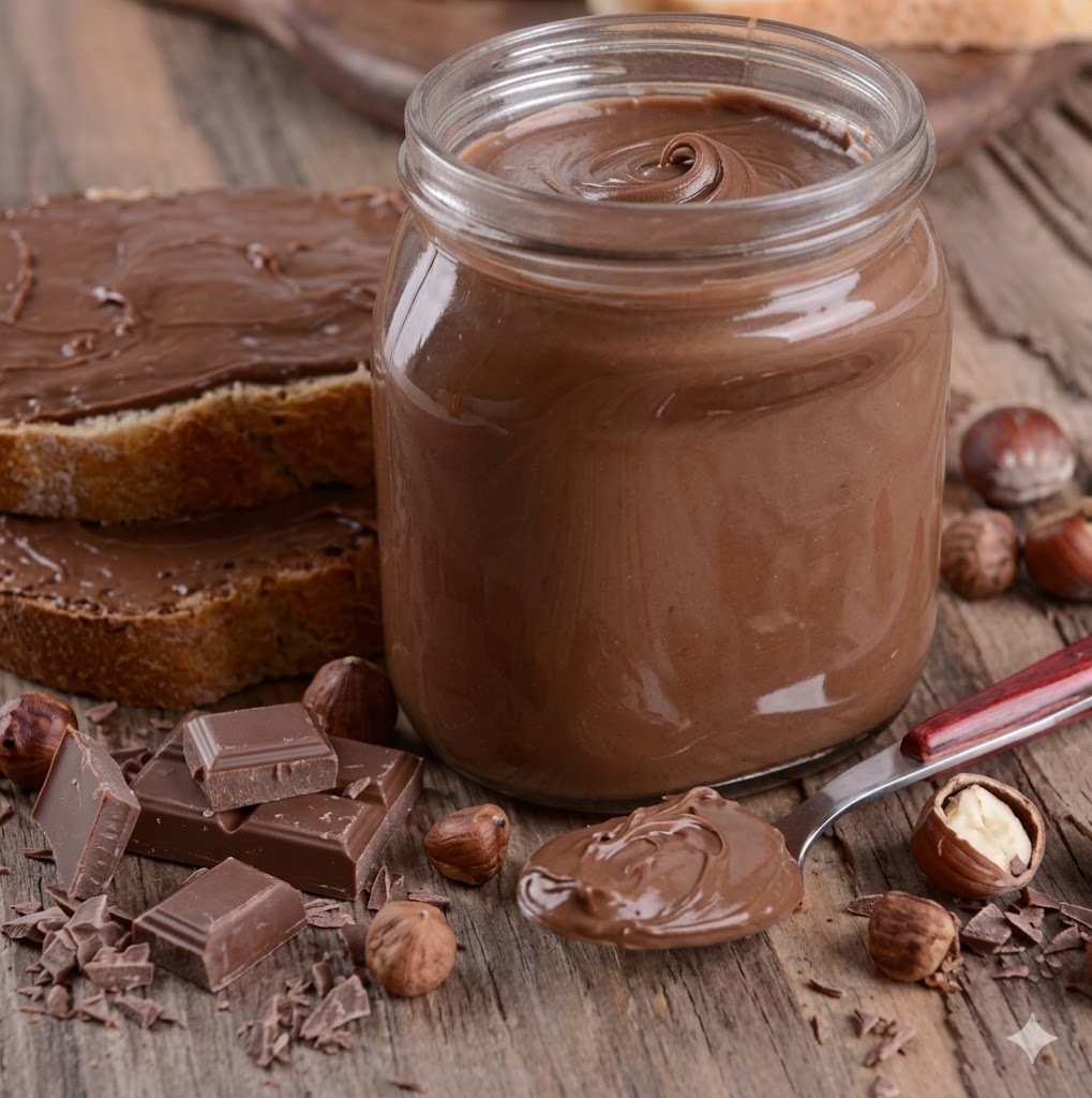 Homemade creamy chocolate spread