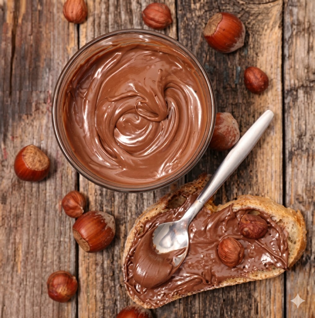 Homemade creamy chocolate spread