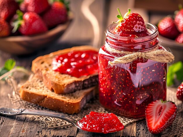 Homemade strawberry jam