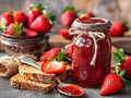 Homemade strawberry jam